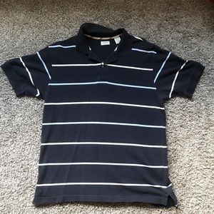 IZOD Men’s Blue and White Stripe Dress Shirt